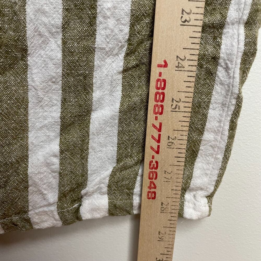 Love Tree Linen Blend Striped Skirt Medium Wood‎ Buttons Coastal Quiet Luxury - Picture 5 of 5